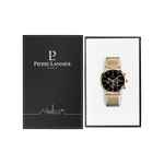 Montre PIERRE LANNIER Baron homme acier doré - vue D1