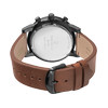 Montre PIERRE LANNIER Critérium homme quartz acier noir bracelet cuir marron - vue V3