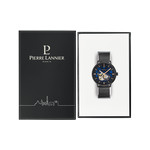 Montre PIERRE LANNIER Trio homme automatique acier noir - vue D1