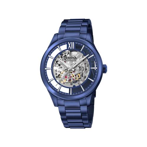 FESTINA Men's Automatic Watch, Blue Steel