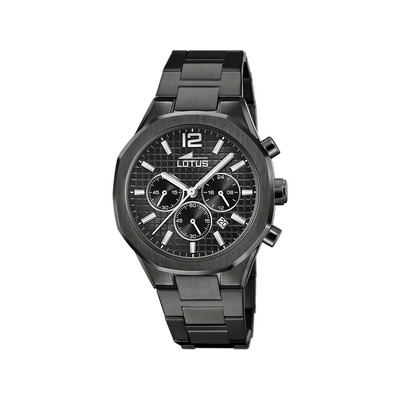 Montre LOTUS Excellent  homme chronographe acier noir - vue 1