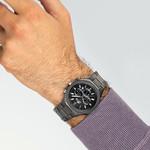 Montre LOTUS Excellent  homme chronographe acier noir - vue porté 1