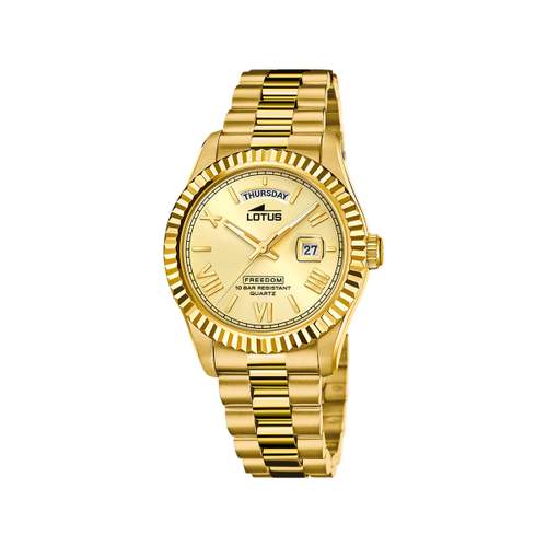 Montre LOTUS Freedom homme acier doré jaune