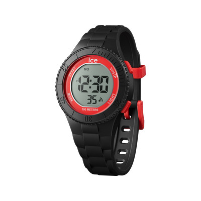 Montre ICE WATCH enfant digital plastique noir bracelet caoutchouc noir - vue 1
