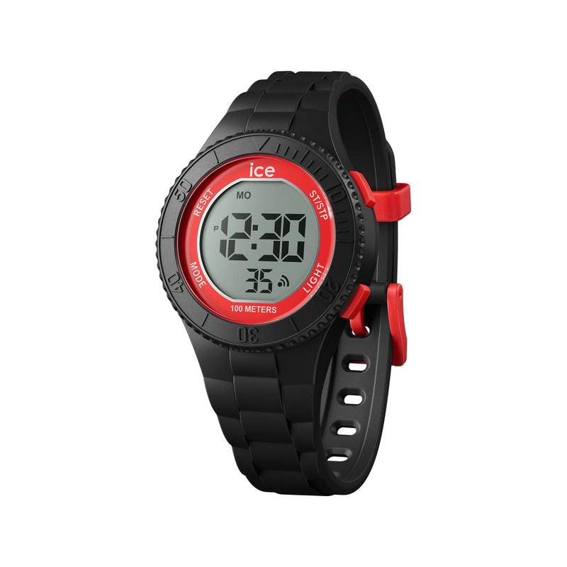 Montre ICE WATCH enfant digital plastique noir bracelet caoutchouc noir - vue 1