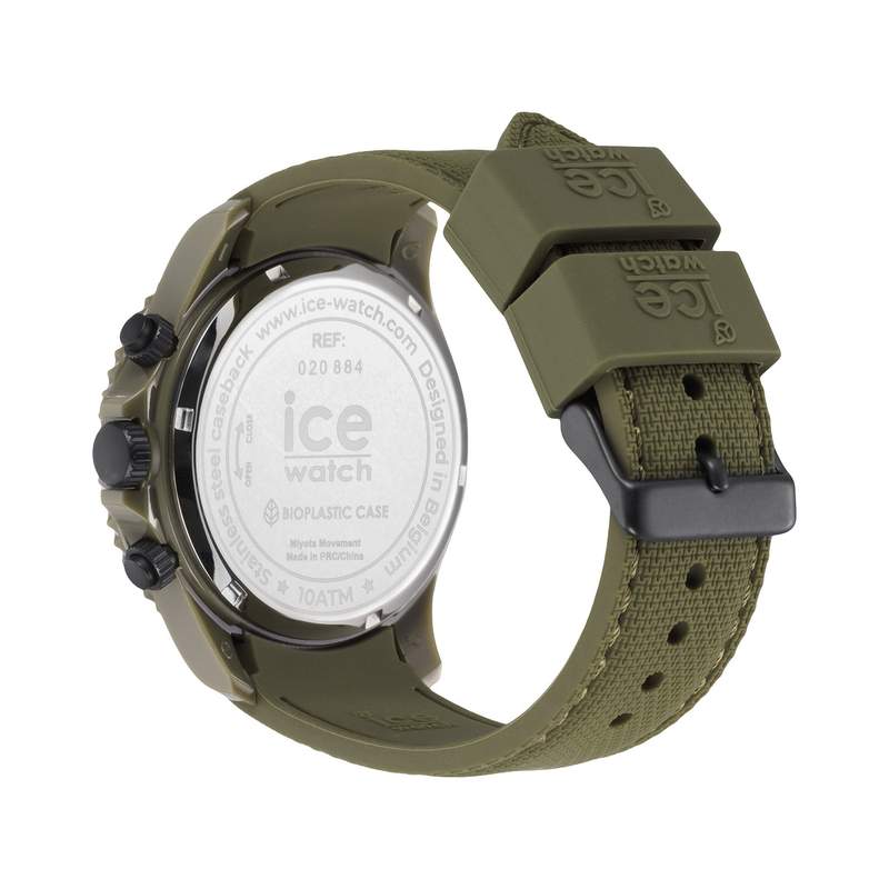 Montre ICE WATCH homme chronographe plastique vert bracelet caoutchouc vert - vue 3