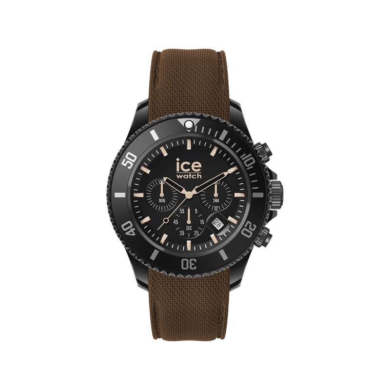Montre ICE WATCH homme chronographe plastique bracelet caoutchouc noir - vue 1