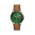 Montre FOSSIL Blue homme bracelet cuir marron - vue 1