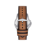 Montre FOSSIL Blue homme bracelet cuir marron - vue 3