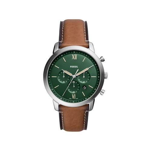 Montre FOSSIL Neutra homme chronographe, bracelet cuir marron
