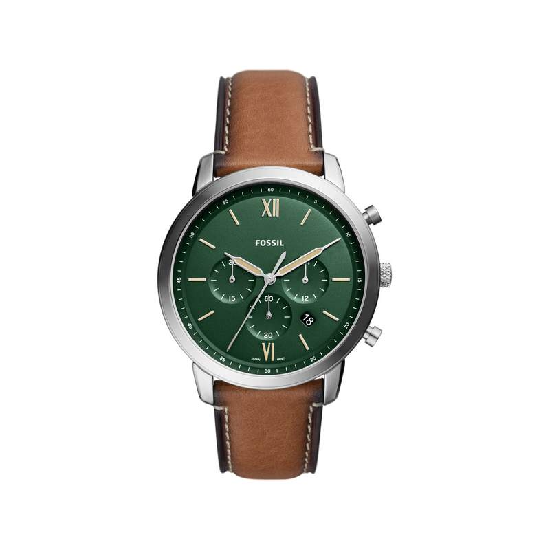 Montre FOSSIL Neutra homme chronographe, bracelet cuir marron - vue 1