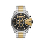 Montre DIESEL Mega Chief homme chronographe acier bicolore - vue 1