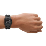 Montre DIESEL Croco Digi homme acier noir - vue porté 1