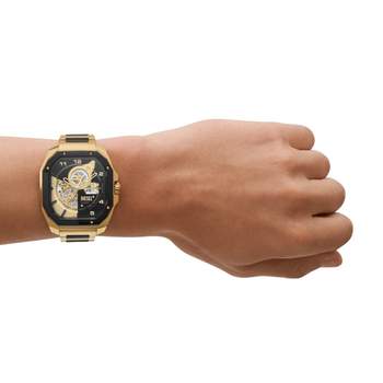 DIESEL Flayed men's automatic two-tone steel watch