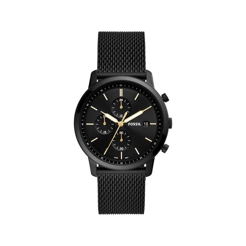 Montre FOSSIL Minimalist homme chronographe acier noir - vue 1