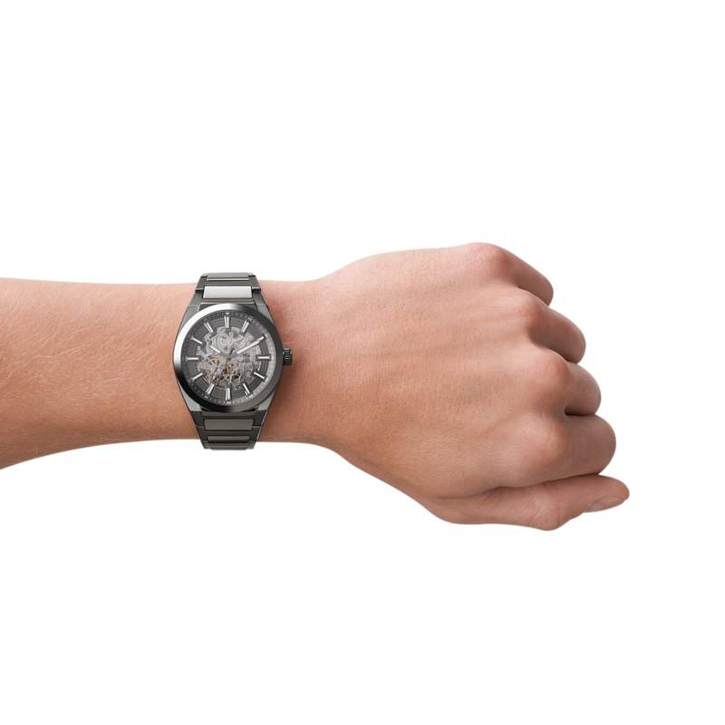Montre FOSSIL Everett homme automatique acier - vue porté 1