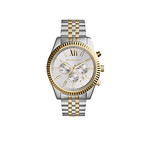 Montre MICHAEL KORS Lexington femme chronographe acier bicolore - vue 1