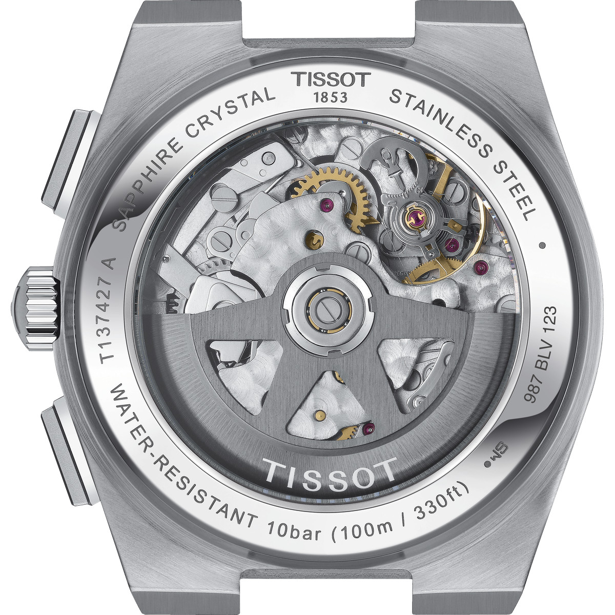 Montre Tissot PRX homme automatique chronographe acier - vue D2