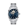 Montre TISSOT T-CLASSIC GENTLEMAN OPEN HEART POWERMATIC 80 mixte automatique cadran bleu bracelet acier inoxydable - vue V1