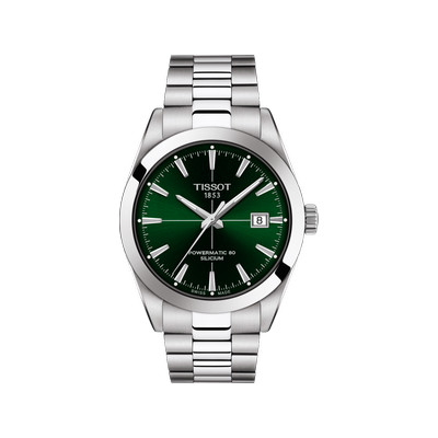 Montre TISSOT T-CLASSIC GENTLEMAN homme automatique cadran vert bracelet acier inoxydable