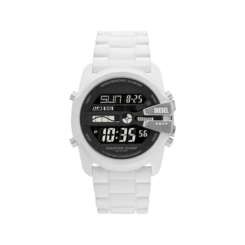 Montre DIESEL Master Chief homme silicone blanc - vue 1