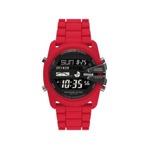 Montre DIESEL Master Chief homme silicone rouge