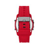 Montre DIESEL Master Chief homme silicone rouge - vue V3