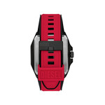 Montre DIESEL Flayed homme acier noir bracelet silicone multicolore - vue 3