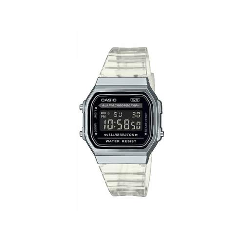 Montre Casio Vintage homme bracelet résine couleur argent