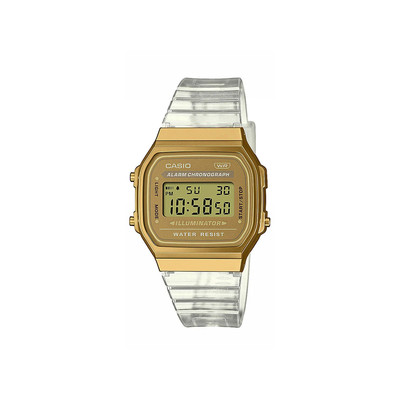 Montre CASIO Vintage  homme bracelet résine argent - vue 1