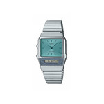 Montre CASIO Vintage homme  résine bracelet acier couleur argent - vue 1