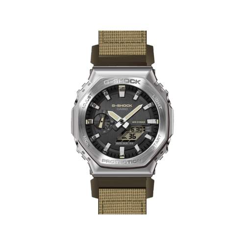 G-SHOCK herenhorloge van roestvrij staal met beige harsband
