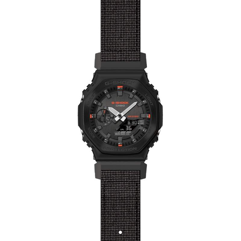 G-SHOCK men's watch with black resin bracelet - view D1