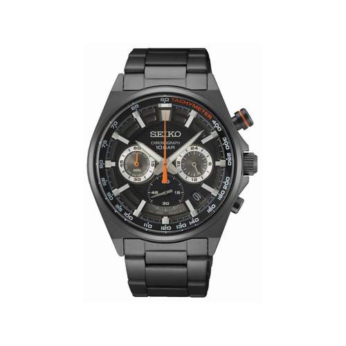 Montre SEIKO sport homme bracelet acier noir