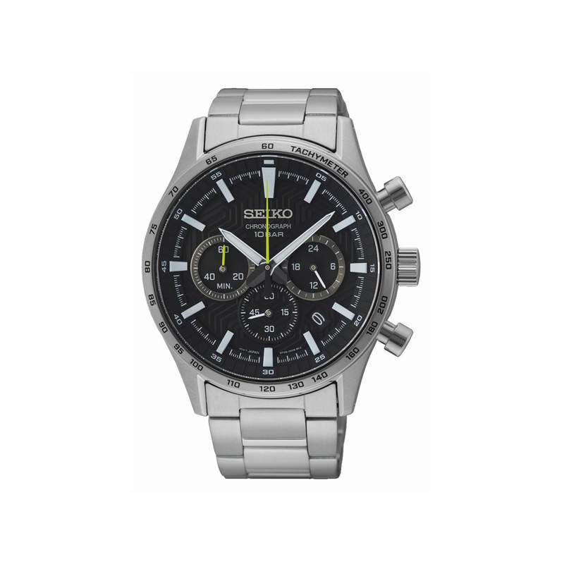 Montre SEIKO sport homme bracelet acier - vue 1