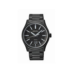 Montre SEIKO sport homme bracelet acier noir - vue 1