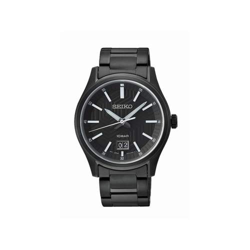 Montre SEIKO sport homme bracelet acier noir