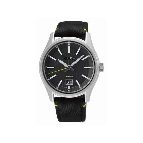 Montre SEIKO sport homme acier bracelet nylon noir