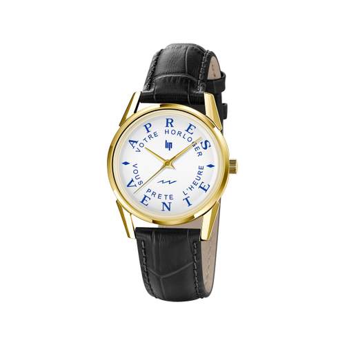 Lip Himalaya men's watch steel brown leather strap