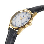 Montre Lip Himalaya homme acier bracelet cuir marron - vue D2