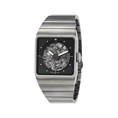 Montre LIP Big Titane homme automatique, bracelet titane gris - vue 1