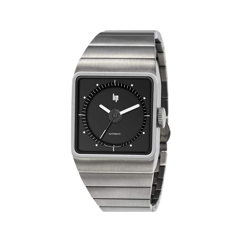 Montre LIP Big Titane homme automatique acier bracelet titane gris - vue 1