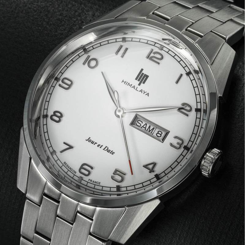 Montre LIP Himalaya homme acier bracelet métal argent - vue D1