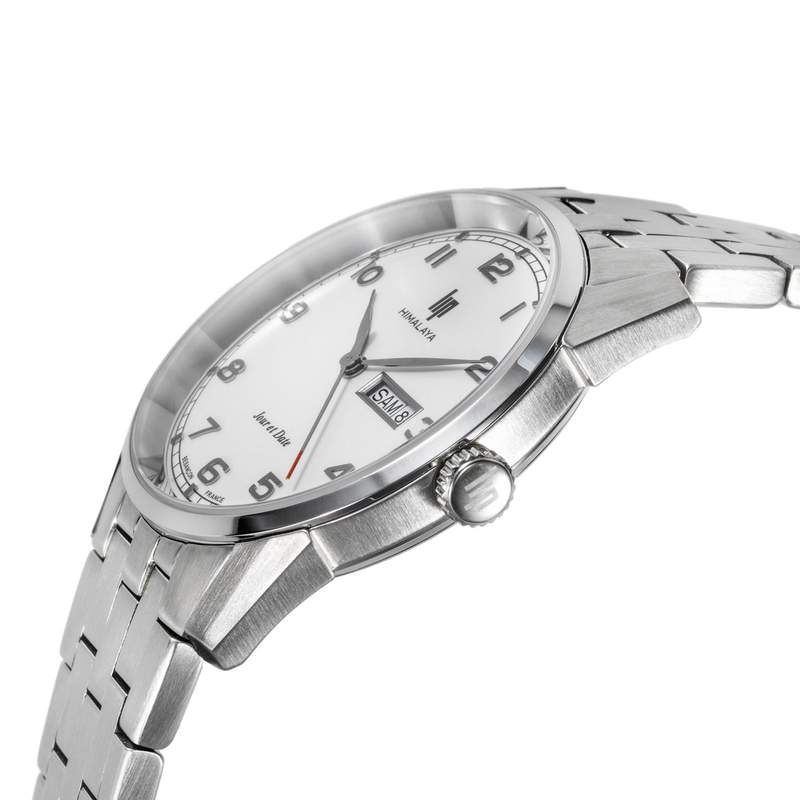 Montre LIP Himalaya homme acier bracelet métal argent - vue D2