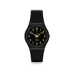 Montre SWATCH Gent biosourced Golden tac homme bracelet matériau biosourcé noir - vue 1