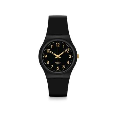 Montre SWATCH Gent biosourced Golden tac homme bracelet matériau biosourcé noir