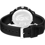 Montre LACOSTE.12.12 chrono homme TR90 noir bracelet silicone noir - vue 3