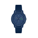 Montre LACOSTE.12.12 chrono homme TR90 bleu  bracelet silicone bleu - vue 1