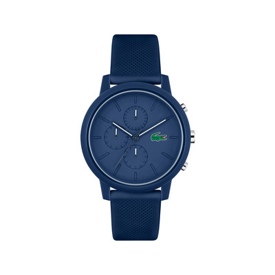 Montre LACOSTE.12.12 chrono homme TR90 bleu  bracelet silicone bleu - vue 1