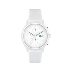 Montre LACOSTE.12.12 chrono homme bracelet silicone blanc - vue 1